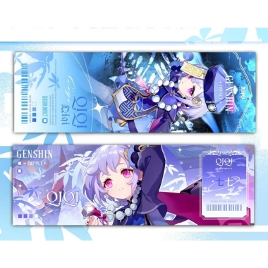 Thẻ Genshin Impact 2 mặt 21x7cm Bling - Ticket Furina Nahida Zhongli Yaemiko Hutao Xiao Ganyu - Giá 10.000đ