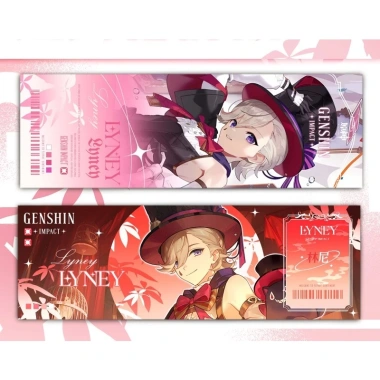 Thẻ Genshin Impact 2 mặt 21x7cm Bling - Ticket Furina Nahida Zhongli Yaemiko Hutao Xiao Ganyu - Giá 10.000đ