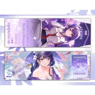 Thẻ Genshin Impact 2 mặt 21x7cm Bling - Ticket Furina Nahida Zhongli Yaemiko Hutao Xiao Ganyu - Giá 10.000đ