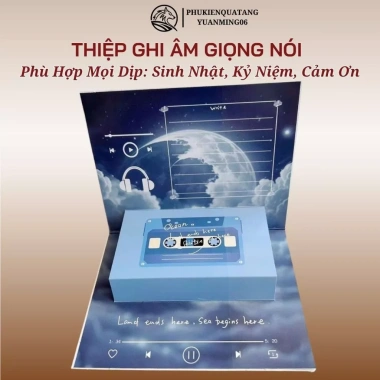 Thẻ Ghi Âm Giọng Nói Hình Băng Cát Sáng Tạo 40s - Thiệp Chúc Sinh Nhật Noel 15k 7
