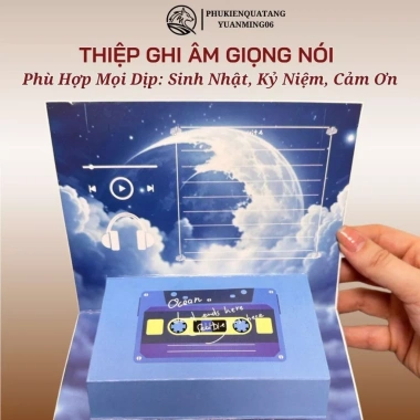 Thẻ Ghi Âm Giọng Nói Hình Băng Cát Sáng Tạo 40s - Thiệp Chúc Sinh Nhật Noel 15k 8
