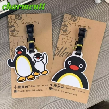 Thẻ hành lý du lịch CHARMENTT silicone tái sử dụng - Nhãn vali hình chim cánh cụt Hippo, giảm còn 55.000₫