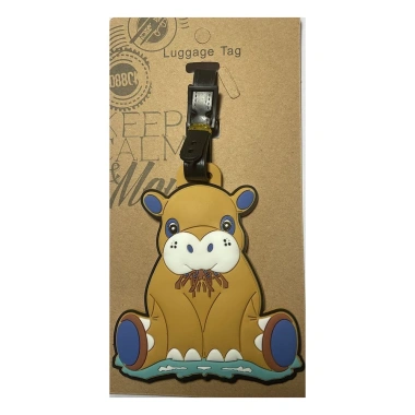 Thẻ hành lý du lịch CHARMENTT silicone tái sử dụng - Nhãn vali hình chim cánh cụt Hippo, giảm còn 55.000₫