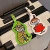 Thẻ hành lý Moomin Yamei Nhật Bản Dễ Thương PU Thêu – Mặt Dây Chuyền Vali Máy Bay Chống Mất