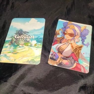 Thẻ nhân vật Genshin Impact CLORINDE FISCHL GANYU GOROU GUIZHONG JEAN Card Bo Góc Giá 18.000đ