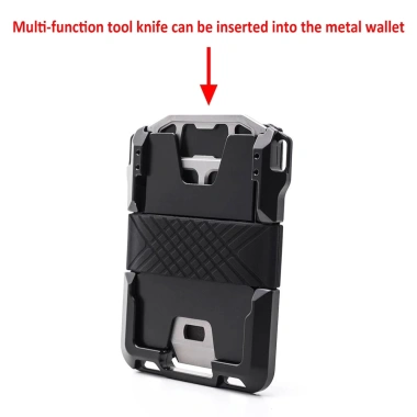 Thẻ RFID Kim Loại Mecha Style Nam Ngoại Trời Ví Nhôm Đa Năng Chống Trộm 2.024