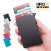 Thẻ RFID Ngoài Trời Ví chống trộm nhôm hợp kim, hộp tự động bật lên, bảo vệ thẻ ID nam nữ 7