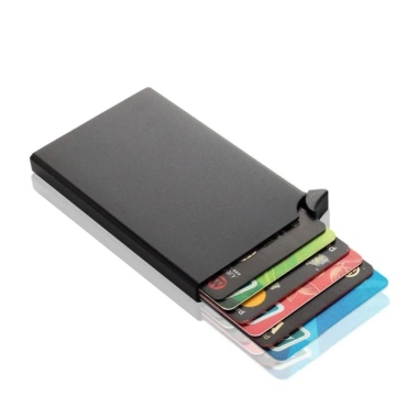 Thẻ RFID Ngoài Trời Ví chống trộm nhôm hợp kim, hộp tự động bật lên, bảo vệ thẻ ID nam nữ 9