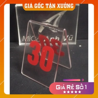 Thẻ số bàn bền, rơi đập không vỡ - Bộ Mica 3mm & 5mm, đánh số, thứ tự, chỉ 120k 2