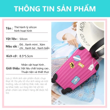 Thẻ tag vali silicon hoạt hình mẫu, mềm mại bền chắc, vali và ba lô - 23.900đ 9 Thẻ tag vali silicon hoạt hình mẫu, mềm mại bền chắc, vali và ba lô - 23.900đ 9