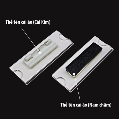 Thẻ tên cài áo nam châm Ghim nhanh, Bảng tên nhân viên, Giá 4.300₫ Đổi trả
