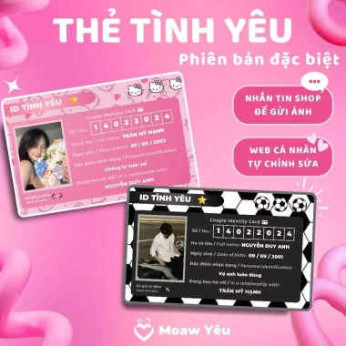 Thẻ Tình Yêu LOVE ID - Quà Tặng Kỷ Niệm Anniversary In Theo Yêu Cầu, Giá 59.000đ