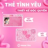 Thẻ Tình Yêu LOVE ID - Quà Tặng Kỷ Niệm Anniversary In Theo Yêu Cầu, Giá 59.000đ 2