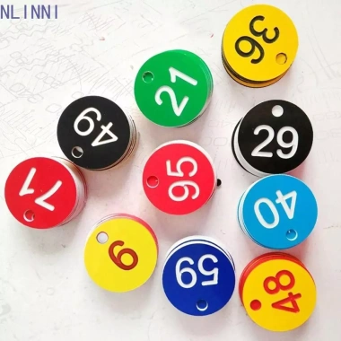 Thẻ tổ ong NLINNI 3,5CM nhựa Nhãn ký hiệu số tuần tự bền, đầy màu sắc, phụ kiện chăn nuôi