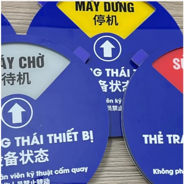 Thẻ trạng thái thiết bị, bảng xoay tem hiển thị trạng thái máy - Giá ưu đãi 285.000đ