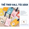 Thẻ treo vali hành lý du lịch cho bé bằng nhựa, dây đeo đa màu sắc, giá chỉ 3.674 đồng
