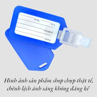 Thẻ treo vali hành lý du lịch cho bé bằng nhựa, dây đeo đa màu sắc, giá chỉ 3.674 đồng 8