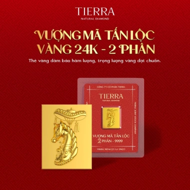 Thẻ Vàng Mỹ Nghệ 24K Tierra - Đánh 1 2 5 Phân Ép Vỉ, Giá chỉ 3tr Giảm 3.9tr 6