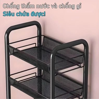 Thép cacbon không rỉ độ bền cao, giá để đồ bếp di động 237.000₫ - Bền tiện lợi