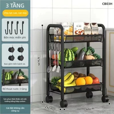 Thép cacbon không rỉ độ bền cao, giá để đồ bếp di động 237.000₫ - Bền tiện lợi 10 Thép cacbon không rỉ độ bền cao, giá để đồ bếp di động 237.000₫ - Bền tiện lợi 10