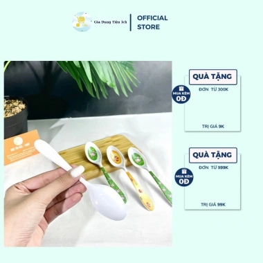Thìa Ăn Bột Mn02 Màu Ngẫu Nhiên Nhựa Dày Dặn, An Toàn Cho Ăn Dặm và Ăn Cơm 2