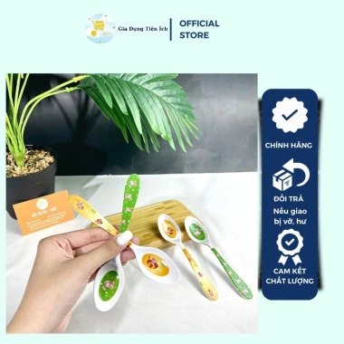 Thìa Ăn Bột Mn02 Màu Ngẫu Nhiên Nhựa Dày Dặn, An Toàn Cho Ăn Dặm và Ăn Cơm 5