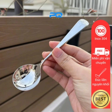 Thìa ăn cơm phở inox 316 NN90 đầu tròn tay cầm dẹp Tinh tế bền bỉ giá chỉ 49.000₫ Thìa ăn cơm phở inox 316 NN90 đầu tròn tay cầm dẹp Tinh tế bền bỉ giá chỉ 49.000₫