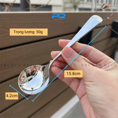 Thìa ăn cơm phở inox 316 NN90 đầu tròn tay cầm dẹp Tinh tế bền bỉ giá chỉ 49.000₫ 2 Thìa ăn cơm phở inox 316 NN90 đầu tròn tay cầm dẹp Tinh tế bền bỉ giá chỉ 49.000₫ 2