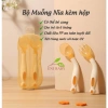 Thìa bẻ cong 360 độ cho bé ăn dặm, set 1 thìa 1 nĩa hộp cao cấp Unibaby, giá 50.000 VND