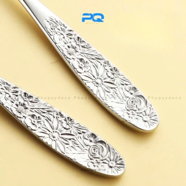 Thìa Cán Khắc Hoa Oyatton Inox 316 Đúc Nguyên Khối - Giá Chỉ 59.000 VND 5 Thìa Cán Khắc Hoa Oyatton Inox 316 Đúc Nguyên Khối - Giá Chỉ 59.000 VND 5