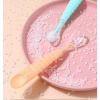Thìa cao cấp silicol mềm + đầu nạo hình gấu dễ thương cho bé ăn dặm - Unibaby 4