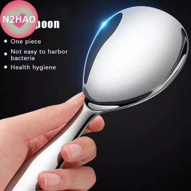 Thìa Cơm Inox N2HAO 304 – Dung Tích Lớn, Chống Bỏng, Thiên Nồi, Muỗng Buffet 3