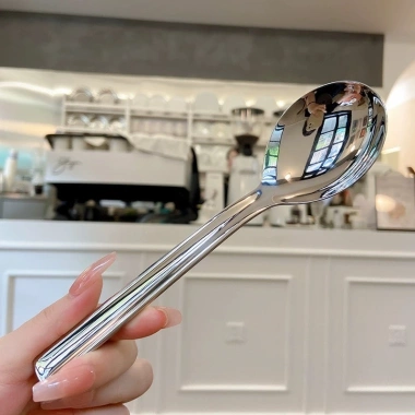 Thìa inox 18/10 O88 muỗng ăn phở bún, cán dài cao cấp, giảm giá 52.000đ 3
