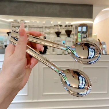 Thìa inox 18/10 O88 muỗng ăn phở bún, cán dài cao cấp, giảm giá 52.000đ 6