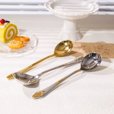 Thìa inox 18/10 Royal Crest OYATTON chạm khắc vân Giá chỉ 59.000 giảm 21% 3
