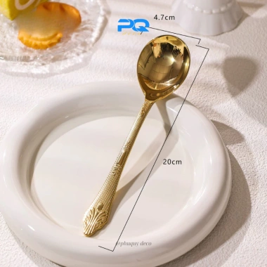 Thìa inox 18/10 Royal Crest OYATTON chạm khắc vân Giá chỉ 59.000 giảm 21% 9