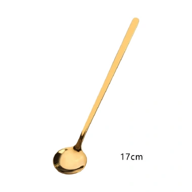 Thìa inox 304 mạ vàng 13-15-17 cm - Dụng cụ pha trà, cà phê, giá 5.781 VND 10
