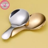 Thìa inox dễ thương tay cầm ngắn vàng kem - dùng cho trà, cà phê, gia vị, trẻ em, nhà bếp - 37.950₫