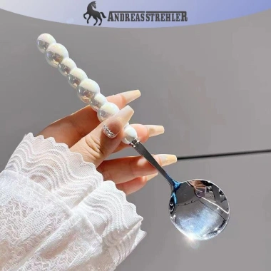 Thìa Inox Ngọc Trai Tay Cầm – Khuấy, Kem, Bánh, Tráng Miệng – Phụ Kiện Nhà Bếp – Giá 34.419đ 3