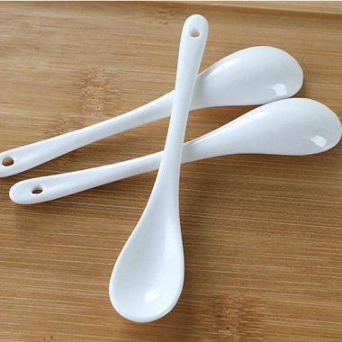 Thìa Khuấy GOJO Tay Cầm Dài Mini Màu Trắng - Flatware Gốm Thìa Trà Cà Phê Giá 36.080 VND