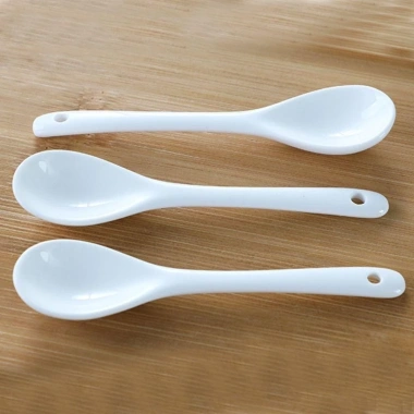 Thìa Khuấy GOJO Tay Cầm Dài Mini Màu Trắng - Flatware Gốm Thìa Trà Cà Phê Giá 36.080 VND