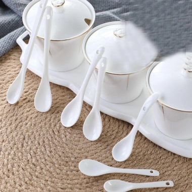 Thìa Khuấy GOJO Tay Cầm Dài Mini Màu Trắng - Flatware Gốm Thìa Trà Cà Phê Giá 36.080 VND 7 Thìa Khuấy GOJO Tay Cầm Dài Mini Màu Trắng - Flatware Gốm Thìa Trà Cà Phê Giá 36.080 VND 7