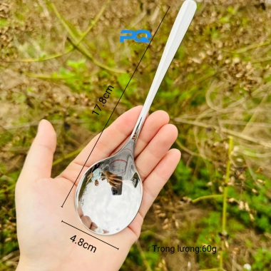 Thìa muỗng inox 18/10 đầu tròn cao cấp - ăn cơm, phở, giảm giá 49k 10 Thìa muỗng inox 18/10 đầu tròn cao cấp - ăn cơm, phở, giảm giá 49k 10