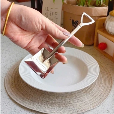 Thìa muỗng nhỏ GB51 đầu xẻng vuông độc đáo - Ăn hoa quả, pha cafe, giá 56.000đ 5