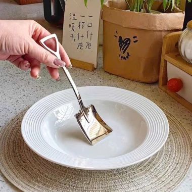 Thìa muỗng nhỏ GB51 đầu xẻng vuông độc đáo - Ăn hoa quả, pha cafe, giá 56.000đ 6