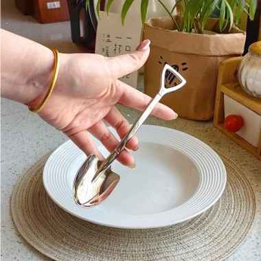 Thìa muỗng nhỏ GB51 đầu xẻng vuông độc đáo - Ăn hoa quả, pha cafe, giá 56.000đ 8