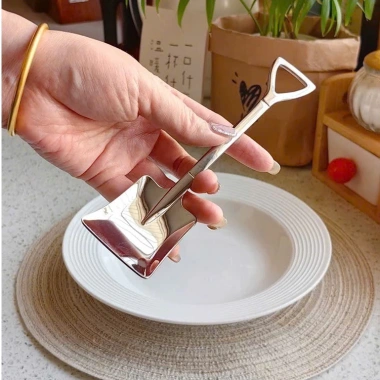 Thìa muỗng nhỏ GB51 đầu xẻng vuông độc đáo - Ăn hoa quả, pha cafe, giá 56.000đ 9