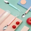 Thìa nạo hoa quả 2 đầu silicone + inox 304 cho bé ăn dặm - Uni Baby - 24,495 VND 6