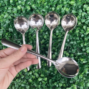 Thìa Nhôm Ăn Cơm Đầu Tròn 10 Cái, Muỗng Dày Dặn, Súp Sáng Bóng Mta-Mart2 - 39.000₫ 4