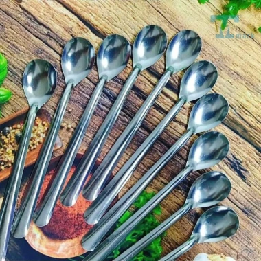 Thìa sinh tố, trà sữa nhôm dài 10 cái dày dăn, nhỏ gọn, tiện lợi - 33.000 VND